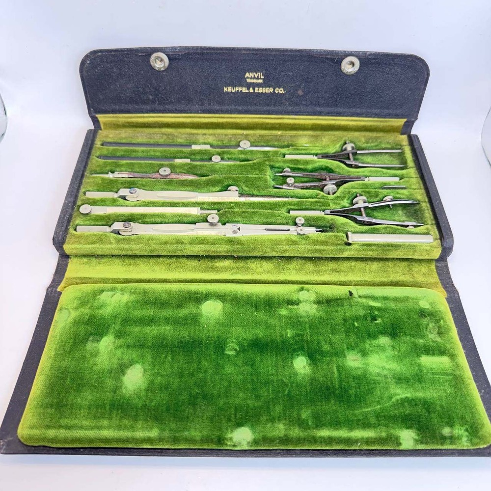 Vintage Keuffel & Esser Anvil N 996 Drafting Set German Engineering Tools Case